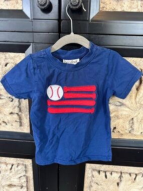 Barefoot Navy Blue Short-Sleeve Baseball Tee for Kids